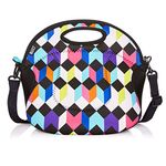 Built NY 5252304 Spicy Relish Neoprene Lunch Bag with Adjustable Crossbody Strap, One Size, Geometric