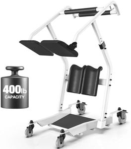 WHLICKS Upgraded Sit to Stand Patient Lift, One-Step Stand Assist Lift for Elderly,Lift Assist Transfer Device with Wheels, Home Care Use Transport Chair Stand Assist for Seniors, Adults & Disabled