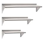 Displaypro Stainless Steel Shelf for Commercial Kitchens, Home, Clean Room (1, W600 x D300)