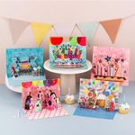 Rileys Pop Up Cards - Pop Up Birthday Cards for Women and Men - 3D Birthday Cards - Pop Up Cards Birthday - Set of 5 Popup Cards - Happy Birthday Cards