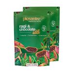 plesantre "Ragi & Chocolate Idli" Instant Idly Batter - Yummy, Healthy & Nutritious Breakfast Premix for You & Your Kids - Wheat Free, Finger Millet Grains, Cocoa, Jaggery - 200g, Pack of 2, Makes 24 Idlies