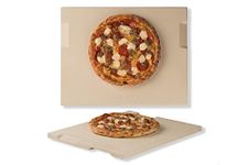 ROCKSHEAT Pizza Stone Made of Cordierite for Pizza & Bread Baking Grilling. Perfect for Oven or Grill. Innovative Unique Double - Faced Built - in 4 Handles Design (Rectangular 12"x15"x0.63")