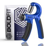 Boldfit Adjustable Hand Grip Strengthener, Hand Gripper for Men & Women for Gym Workout Hand Exercise Equipment to Use in Home for Forearm Exercise, Finger Exercise Power Gripper (60 Kg) Blue