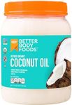 BetterBody Foods Organic Refined Coconut Oil, 56 Fl Oz, All Purpose Oil for Cooking, Baking, Hair and Skin Care