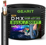 GEARit DMX Stage Lighting Bulk Cable, 300 Ft Extended Length, 2-Conductor, Compatible with 3-Pin XLR Connectors for DMX and AES/EBU, 22 AWG Oxygen Free Copper - for DJ LED Par Lights, Recording Studio