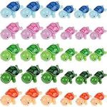 Uoeo 30 Pcs Miniature Sea Turtles Multicolor Sea Turtle Figures Ocean Animal Figurines for DIY Home Fairy Garden Office Fish Tank Birthday Party Favor Decorations,One Size,541685416