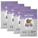 ZEN DECAF Organic Ground Coffee | Medium Roast | Natural Mountain Water Decaffeinated Coffee, Specialty Grade, Drip, V60, Pour Over, Certified Fair Trade | Café William Sustainably Roasted in Canada | Décaféiné Biologique moulu - 340g (Pack of 4)