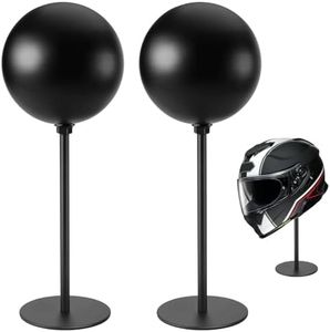 Motorcycle Helmet Stand 2 Packs, Desktop Helmet Display Holder with Stable Base for Helmets, Caps, Hats, Wigs, Motorcycle Helmet Accessories