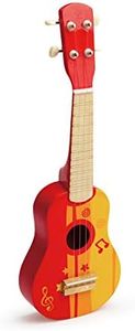 Hape Kid's Wooden Toy Ukulele in Red