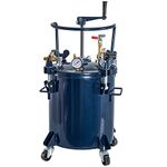 TCP Global 5 Gallon - 20 Liter Pressure Spray Pot Paint Tank: Heavy Duty Solid Steel, Clamp on Lid with Manual Mixing Agitator, Regulator & Pressure Gauge - Ideal for Large Volume Painting & Autobody