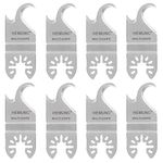 HEMUNC 8PCS Oscillating Multitool Saw Blades, Oscillating Multi Tool Hook Knife Blade for Cutting Roofing Shingles, PVC Carpet, and Cardboard, Fit Dewalt Milwukee Rockwell Bosch Dremel Ryobi Ridgid