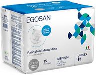 Egosan Ultra Incontinence Disposable Adult Diaper Brief Maximum Absorbency and Adjustable Tabs for Men and Women (Medium, 15-Count)