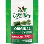 Greenies Original Dental Regular Treats for Dogs 25-50 Pounds 3 Count