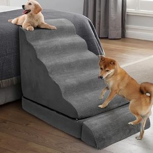 Soft Dog Stairs & Steps for High Beds 30 Inches Tall for Small Dogs, LitaiL Pet Stairs/Steps for Beds Large Dogs 30 Inches High, Non-Slip Dog Ramps for Small Pets, for Older Cats Injured