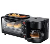 Virangna 3 in 1 Breakfast Maker with Coffee Maker, Mini Oven, Non Stick Grill Toaster Oven Portable (Multi-functional) Family Size Station for Home/Office Non-Stick Full Ready at One Go (MULTICOLOR)