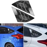 MARCHFA Rear Side Window Louvers Compatible for Focus ST RS MK3 Hatchback 2012-2018 Louver Accessories (Carbon Fiber)