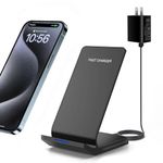 20W Upgraded Fast Wireless Charger,Wireless Charging Stand Compatible iPhone 16/16 Pro/15/14/13/12/11/Pro/XR/XS Max,Phone Charger for Samsung Galaxy S24 S23 S22 S21/Note 20/10/9/LG G8/Pixel