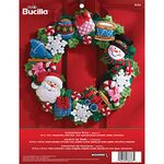 Bucilla Felt Applique Wall Hanging Wreath Kit, 15 by 15-Inch, 86363 Christmas Toys