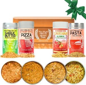 Gustus Vitae | Pizza, Pasta & Garlic Bread Seasoning Gift Set of 4 Spices