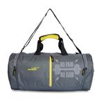 MODISH Gym Bag Polyester Unisex Shoulder Duffle Gym Bag for Men & Women Carry Bags Sports & Travel Bags Backpack with Shoe Compartment & Easy Front Pocket Access Grey