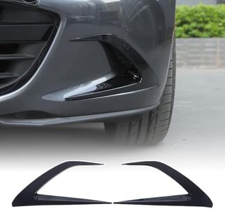 Front Bumper Caliper Air Duct Vent Cover Trim Compatible with Mazda MX-5 Miata ND 2016-2026 Accessories, Front Bumper Air Intake Splitter Trim Frame, Side Air Inlet Vent Cover Protector (Glossy Black)