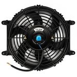 Jtron 10" Universal Radiator Cooling Fans 12V 80W Slim Fan Push Pull Electric Engine Fan with Mount Kit