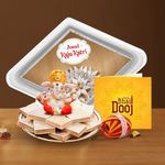 TIED RIBBONS Bhai Dooj Gift Set for Brother with Sweets Hamper - Amul Kaju Katli with Mini Ganesha Idol Statue Kalawa Moli and Roli Chawal Tikka