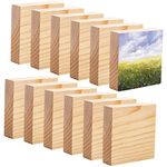 YOUEON 12 Pack Unfinished Wood Blocks for Art and Crafts, 4 X 4 X 1 Inch MDF Wood Board Wood Square Blocks Craft Panels Great for Crafts, Painting, DIY Projects, Chip Carving