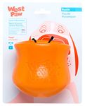 WEST PAW Zogoflex Toppl Treat Dispensing Dog Toy Puzzle – Interactive Chew Toys for Dogs – Dog Toy for Moderate Chewers, Fetch, Catch – Holds Kibble, Treats, Large 4", Tangerine