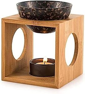 Pajoma 14576S, Lampada aromatica in Ceramica e bambù, Marrone (Braun)