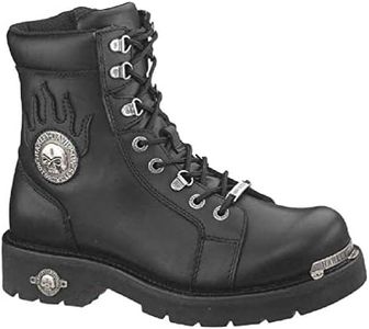 HARLEY-DAVIDSON FOOTWEAR Men's Diversion Leather Motorcycle Casual Boot, Black, 12 M US