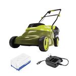 Sun Joe 24V-MJ14C Walk-Behind Cordless Push Lawn Mower w/Brushless Motor, 4-Amp, Kit (w/ 4.0-Ah Battery and Charger)