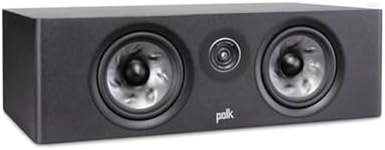 Polk Audio Reserve Series R400 Large Center Channel Loudspeaker, 1" Pinnacle Ring Tweeter & Dual 4" Turbine Cone Woofers, Hi-Res Certified, Dolby Atmos & IMAX Enhanced, Wall Mountable, Black