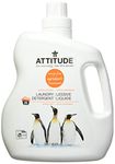 ATTITUDE Liquid Laundry Detergent, Plant- and Mineral-Based Ingredients Formula, HE, Vegan and Cruelty-free, Citrus Zest, 36 Loads, 1.8 Liters