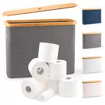 Lonbet - Toilet Paper Basket - Toilet Paper Storage - The Ultimate Bathroom Organizer - Bamboo Storage Basket, Toilet Paper Holder Basket, Bathroom Accessories Organizer