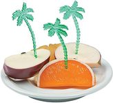 Fun Express - Plastic Palm Tree Picks (6dz) for Party - Party Supplies - Serveware & Barware - Picks & Stirrers & Parasols - Party - 72 Pieces