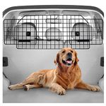 Dog Car Barrier for SUVs, Van, Vehicles - Adjustable Large Pet SUV Barriers Universal-Fit, Heavy-Duty Wire Mesh Dog Car Guard, SUV Pet Car Gate for Vehicles, Safety Car Divider for Dogs, Smooth Design