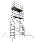 Aluminium Industrial Scaffold Tower Double Width (1.45m) x 2.5m Long x 6.2m Working Height