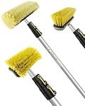 DOCAZOO 5-12 Foot DocaPole Reach Brush Kit with 12' Extension Pole // Brush Kit Includes 3 Brushes // Soft Bristle Car Wash Brush // Medium Bristle Cleaning Brush // Hard Bristle Deck Brush