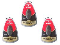 Kiwi Express Shoe Shine Sponge, Black 0.2 fl oz (pack of 3)