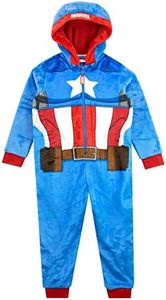 Marvel - Grenouillère - Captain America - Garçon - Bleu - 3-4 Ans