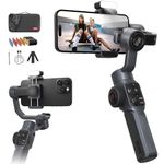 Zhiyun Smooth 5 Combo Gimbal Stabilizer, 3-Axis Handheld Smartphone Gimbal with Grip Tripod Vlog LED Fill Light for iPhone Android