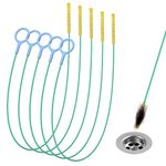 Kelly's Collection 30 Inch Drain Snake Sink Unblocker Tools(5 Pack), Unbreakable Metal Drain Cleaners and Unblockers, Long/Flexible/Thin Hair Clog Remover to Unclog Bathroom Sink, Tub, Shower