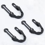 Plantex Heavy Duty Security Door Chain Lock/Anti-Theft Sliding Chain Lock for Inside Door – Pack of 3 (Z - Black, Finish)