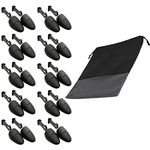 WAJJ 10 Pairs Practical Adjustable Length Men Shoe Tree Stretcher Holder Shaper Support with A Shoe Bag(Men Black)