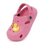 Casazoe Clogs for Boys and Girls | Adjustable Back Strap | Comfortable and Non-Slip Kids Chappals | Cute Breathable Quick-Drying Waterproof Sandals | Pink