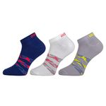 Adidas Blend Unisex Original Flat Knit Low Cut Cotton Socks - 3 Pairs (6N) (Ad-0592) (Navy Peony/White/Halo Silver), Chiku