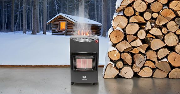 Easy Shopping Portable Gas Heater 4.2KW – Indoor Butane Heater with Wheels, 3 Settings