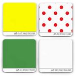 Exclusive Tour de France Cycling Jersey Coaster Set - Original Design, Premium Gift Box Included, Set of 4, Cork-Backed