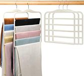 Closet Organizers and Storage,Magic Pants Hangers Space Saving,Velvet Hangers for Organization and Storage,Dorm Room Essentials for College Students Girls,Home Organization Scarf Hangers-5 Pack